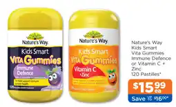 Good Price Pharmacy Nature's Way Kids Smart Vita Gummies Immune Defence or Vitamin C + Zinc offer
