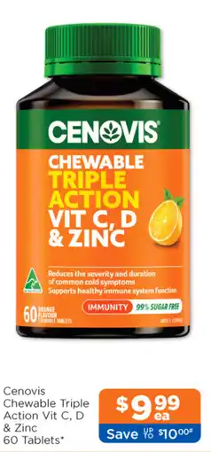 Good Price Pharmacy Cenovis Chewable Triple Action Vit C, D & Zinc offer