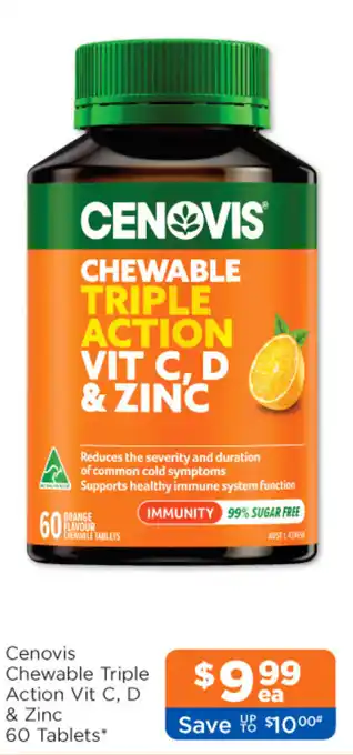 Good Price Pharmacy Cenovis Chewable Triple Action Vit C, D & Zinc offer