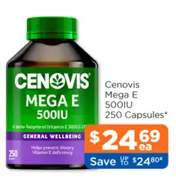 Good Price Pharmacy Cenovis Mega E 500IU offer