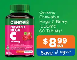 Good Price Pharmacy Cenovis Chewable Mega C Berry offer