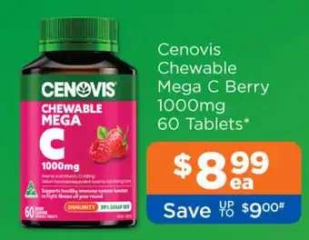 Good Price Pharmacy Cenovis Chewable Mega C Berry offer
