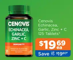 Good Price Pharmacy Cenovis Echinacea, Garlic, Zinc + C offer