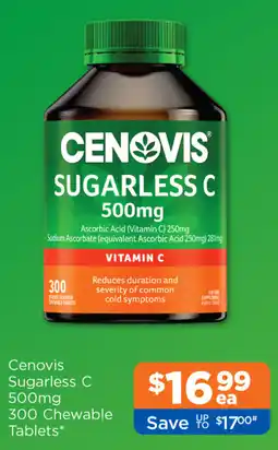 Good Price Pharmacy Cenovis Sugarless C 500mg offer