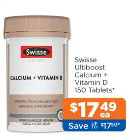 Good Price Pharmacy Swisse Ultiboot Calcium + Vitamin D offer