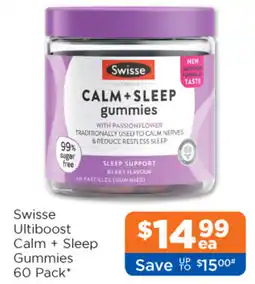 Good Price Pharmacy Swisse Ultiboost Calm + Sleep Gummies offer