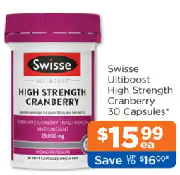 Good Price Pharmacy Swisse Ultiboot High Strength Cranberry offer