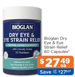 Good Price Pharmacy Bioglan Dry Eye & Eye Strain Relief offer