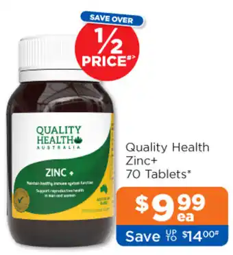 Good Price Pharmacy Quality Health Zinc+ offer