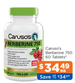 Good Price Pharmacy Caruso's Berberine 750 offer