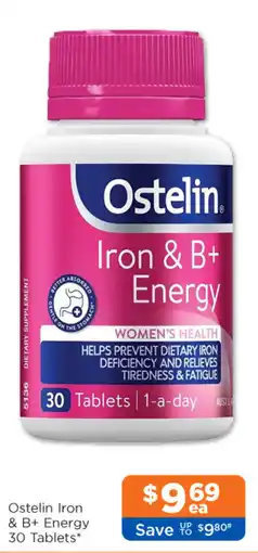 Good Price Pharmacy Ostelin Iron & B+ Energy offer