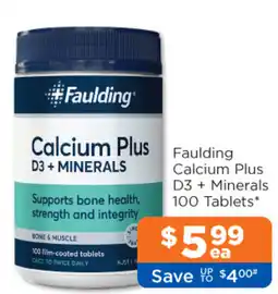 Good Price Pharmacy Faulding Calcium Plus D3 + Minerals offer
