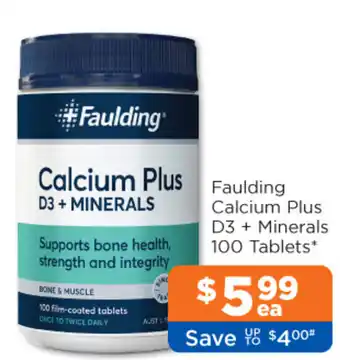 Good Price Pharmacy Faulding Calcium Plus D3 + Minerals offer