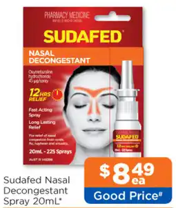 Good Price Pharmacy Sudafed Nasal Decongestant Spray offer