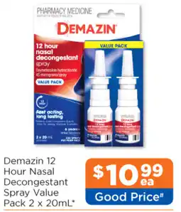 Good Price Pharmacy Demazin 12 Hour Nasal Decongestant Spray Value Pack offer
