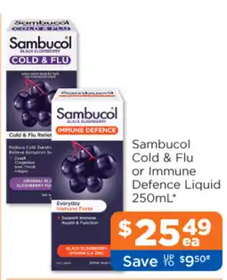 Good Price Pharmacy Sambucol Cold & Flu or Immune Defence Liquid offer