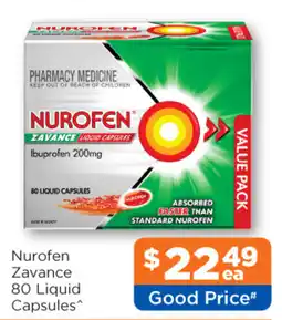 Good Price Pharmacy Nurofen Zavance Liquid Capsules offer