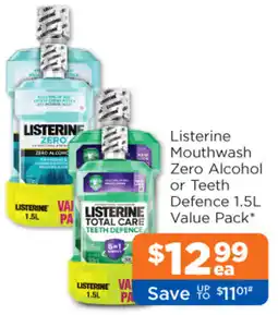 Good Price Pharmacy Listerine Mouthwash Zero Alcohol or Teeth Defence offer