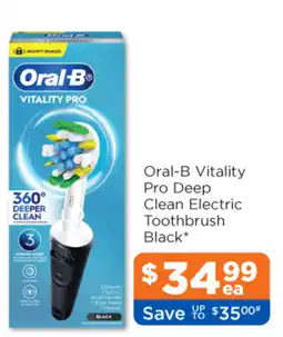 Good Price Pharmacy Oral-B Vitality Pro Deep Clean Electric Toothbrush Black offer