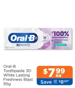 Good Price Pharmacy Oral-B Toothpaste 3D White Lasting Freshness Blast offer