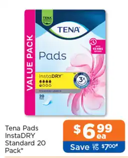 Good Price Pharmacy Tena Pads InstaDRY Standard 20 Pack offer