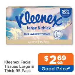 Good Price Pharmacy Kleenex Facial Tissues Large & Thick offer