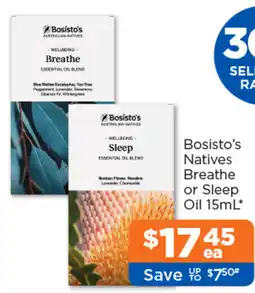 Good Price Pharmacy Bosisto's Natives Breathe or Sleep Oil offer