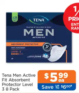 Good Price Pharmacy Tena Men Active Fit Absorbent Protector Level 3 offer