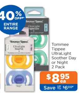 Good Price Pharmacy Tommee Tippee UltraLight Soother Day or Night offer