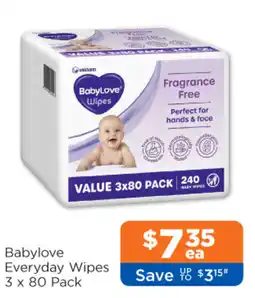 Good Price Pharmacy Babylove Everyday Wipes offer
