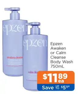 Good Price Pharmacy Epzen Awaken or Calm Cleanse Body Wash offer