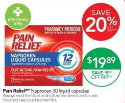 Terry White Pain Relief* Naproxen 30 liquid capsules offer