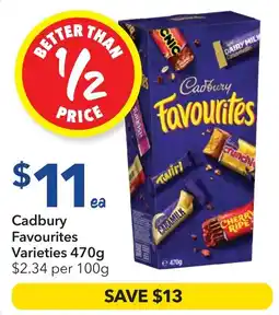 Ritchies Cadbury Favourites Varieties offer