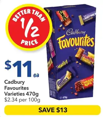 Ritchies Cadbury Favourites Varieties offer