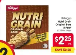 Spar Kellogg's Nutri Grain Original Bars offer