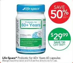 Terry White Life-Space Probiotic for 60+ Years offer