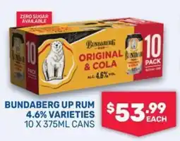 Bottlemart Bundaberg Up Rum 4.6% Varieties offer