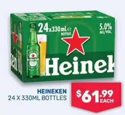 Bottlemart Heineken 24 x 330ml bottles offer