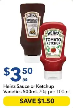 Ritchies Heinz Sauce or Ketchup Varieties offer