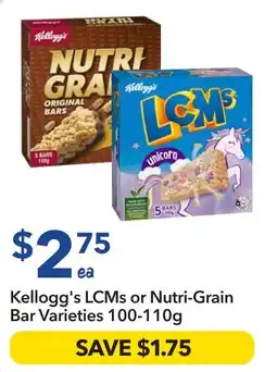 Ritchies Kellogg's LCMs or Nutri-Grain Bar Varieties offer
