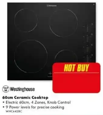 The Good Guys Westinghouse 60cm Ceramic Cooktop offer