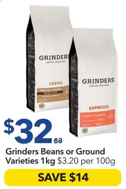Ritchies Grinders Beans or Ground Varieties offer