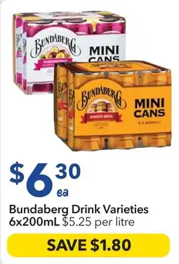 Ritchies Bundaberg Drink Varieties offer
