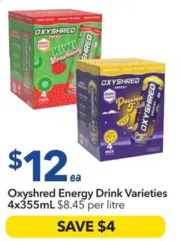 Ritchies Oxyshred Energy Drink Varieties offer