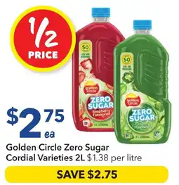 Ritchies Golden Circle Zero Sugar Cordial Varieties offer
