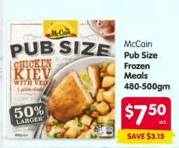 Spar McCain Pub Size Frozen Meals offer