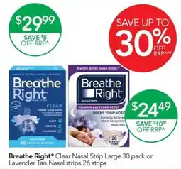 Terry White Breathe Right Clear Nasal Strip offer