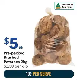 Ritchies Pre-packed Brushed Potatoes offer