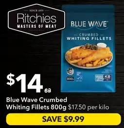 Ritchies Blue Wave Crumbed Whiting Fillets offer