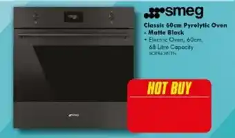The Good Guys Smeg Classic 60cm Pyrolytic Oven - Matte Black offer